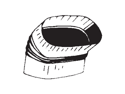 Oval Shortway Elbow 45º Oval Shortway Elbow 45º