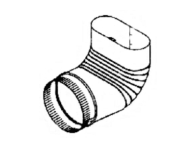 Crimped Oval to Round Elbow Crimped Oval to Round Elbow