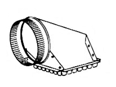 Square to Round Non-Adjustable Top Takeoff Square to Round Non-Adjustable Top Takeoff
