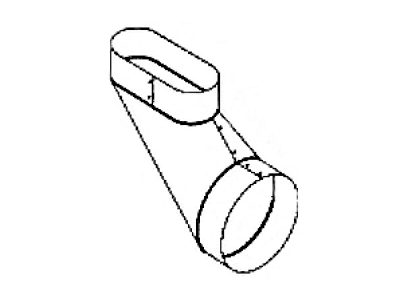 Tapered Round to Oval End Tapered Round to Oval End
